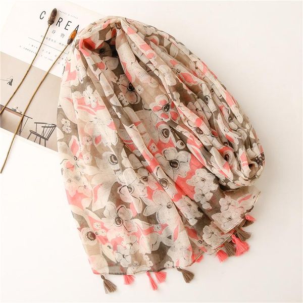 scarves 2021 women bohemian polka floral viscose tassel shawl lady scarf wrap pashmina stole bufandas multifunction, Blue;gray
scarves 2021 women bohemian polka floral viscose tassel shawl lady scarf wrap pashmina stole bufandas multifunction, Blue;gray