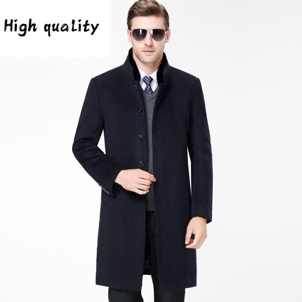old and warm winter wool coat thickening knee-length wool coat long dad men's clothing woolen cloth dust, Black
old and warm winter wool coat thickening knee-length wool coat long dad men's clothing woolen cloth dust, Black
