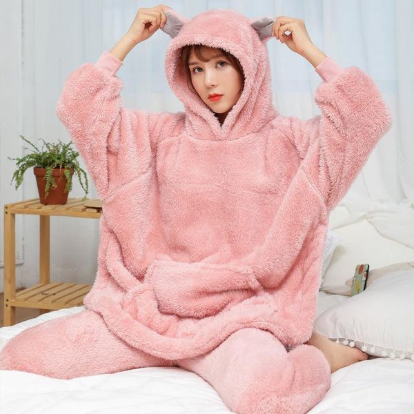 2 pcs winter women pajamas sets sleepwear long sleeves warm pajama soft sleep suits pyjamas cute animal female homewear, Black;red
2 pcs winter women pajamas sets sleepwear long sleeves warm pajama soft sleep suits pyjamas cute animal female homewear, Black;red