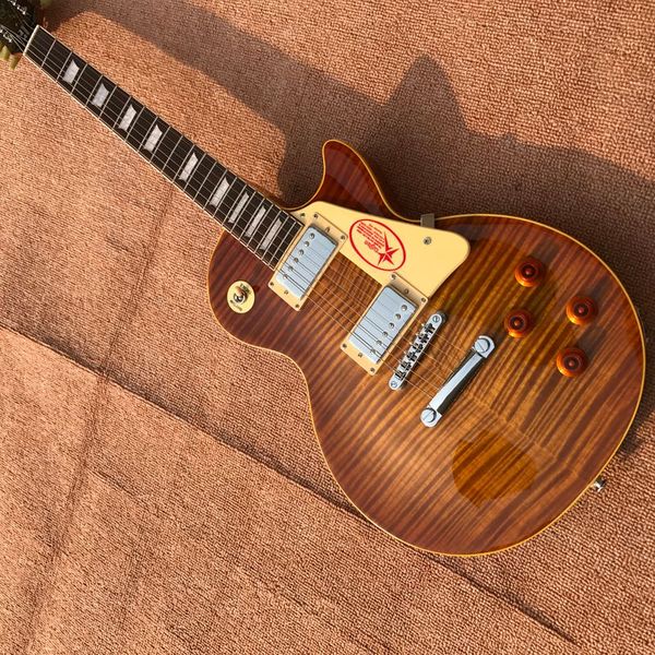 exclusive quality 6 string electric guitar, mahogany fingerboard, tiger flame maple
exclusive quality 6 string electric guitar, mahogany fingerboard, tiger flame maple