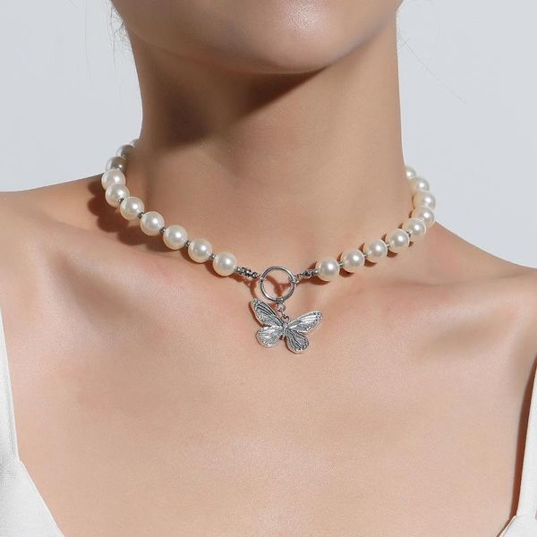 chokers butterfly pendant necklace imitation pearl multilayer clavicle chain personality fashion silver jewelry accessories for women, Golden;silver
chokers butterfly pendant necklace imitation pearl multilayer clavicle chain personality fashion silver jewelry accessories for women, Golden;silver
