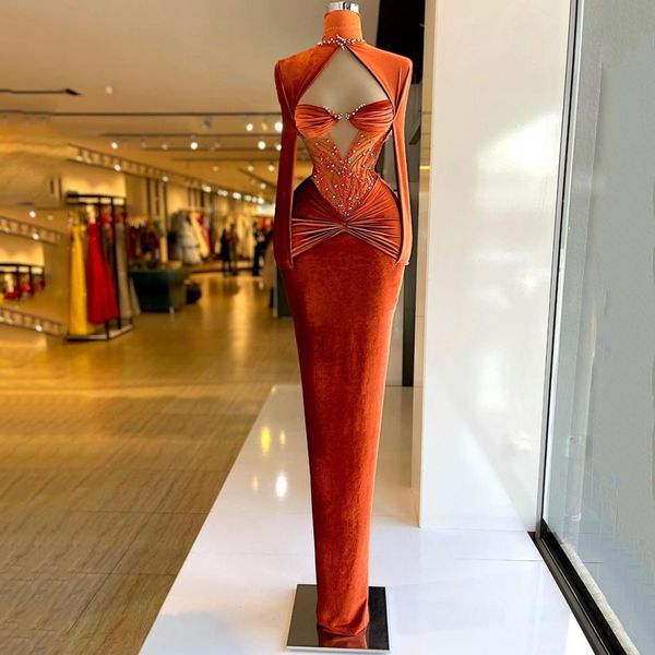 elegant velvet mermaid evening dresses high collar lace beading prom gowns fashion pleat second reception dress customise, Black;red
elegant velvet mermaid evening dresses high collar lace beading prom gowns fashion pleat second reception dress customise, Black;red