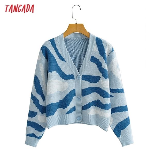 tangada women autumn blue leopard crop cardigan vintage jumper lady fashion knitted coat bc168 211011, White;black
tangada women autumn blue leopard crop cardigan vintage jumper lady fashion knitted coat bc168 211011, White;black