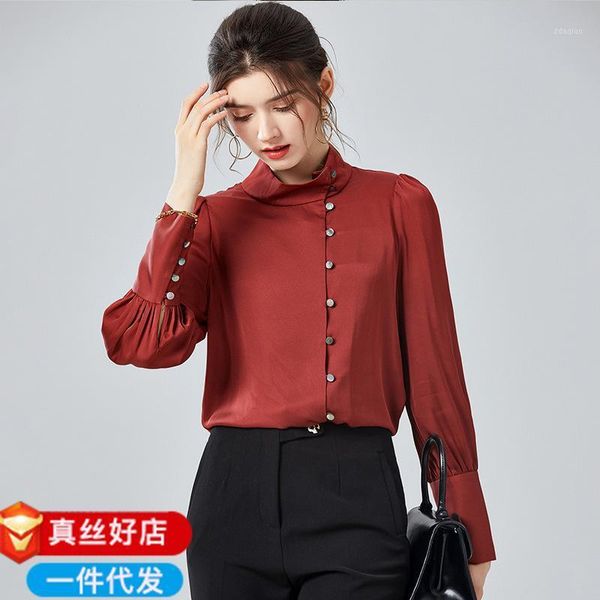 women's blouses & shirts wine mulberry women silk blouse long sleeve oversize fashion casual office dress cloth dropship, White
women's blouses & shirts wine mulberry women silk blouse long sleeve oversize fashion casual office dress cloth dropship, White