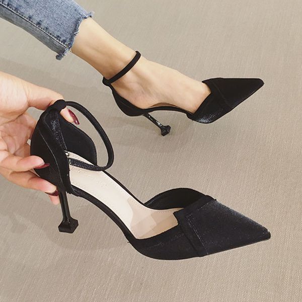 2021 new party ankle buckle ladies fashion pointed toe thin heels pumps shoes women shallow footwear woman hvcn, Black
2021 new party ankle buckle ladies fashion pointed toe thin heels pumps shoes women shallow footwear woman hvcn, Black