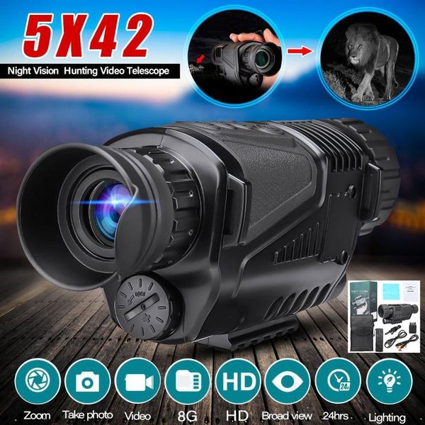 telescope & binoculars portable infrared night vision 8gb video recording monocular 5x42 digital scope long range for outdoor hunting sport
telescope & binoculars portable infrared night vision 8gb video recording monocular 5x42 digital scope long range for outdoor hunting sport