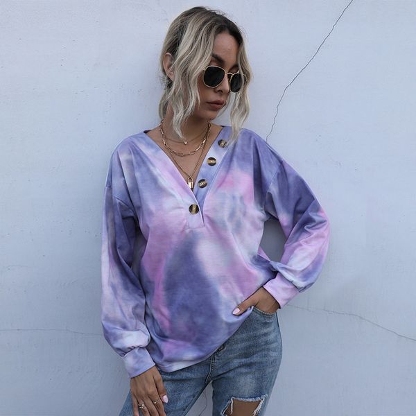 2021 autumn winter tie-dye print casual button full sleeve v neck pullover sweatshirt for women new streetwear 9pfv, Black
2021 autumn winter tie-dye print casual button full sleeve v neck pullover sweatshirt for women new streetwear 9pfv, Black