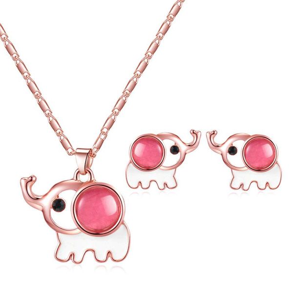 earrings & necklace tshou419 fashion pink baby elephant set metal crystal woman earring bridal party, Silver
earrings & necklace tshou419 fashion pink baby elephant set metal crystal woman earring bridal party, Silver