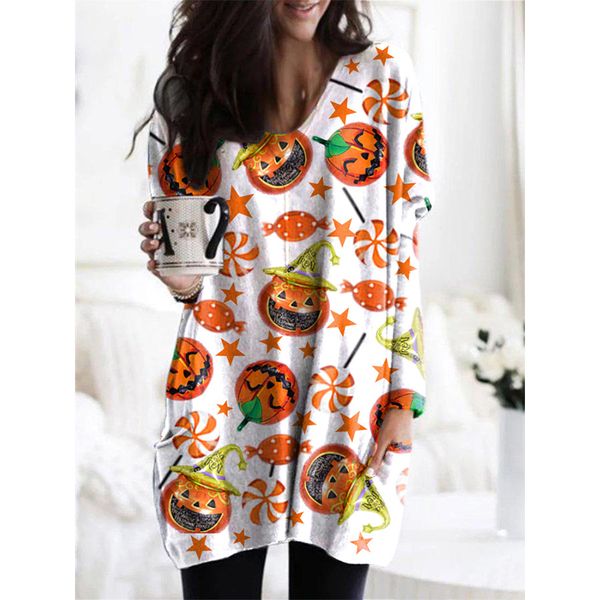 autumn and winter halloween theme casual t shirt multicolor printing long-sleeved women, White
autumn and winter halloween theme casual t shirt multicolor printing long-sleeved women, White
