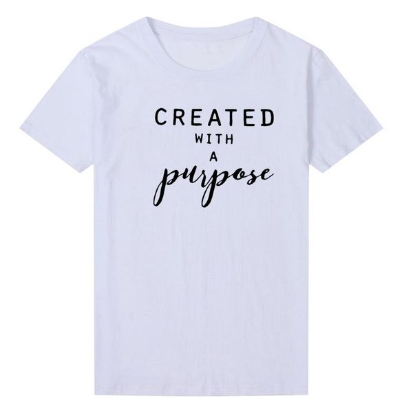 women's t-shirt created with a purpose letters women t shirt christian woman faith tshirt short sleeve causal cotton tees quote, White
women's t-shirt created with a purpose letters women t shirt christian woman faith tshirt short sleeve causal cotton tees quote, White