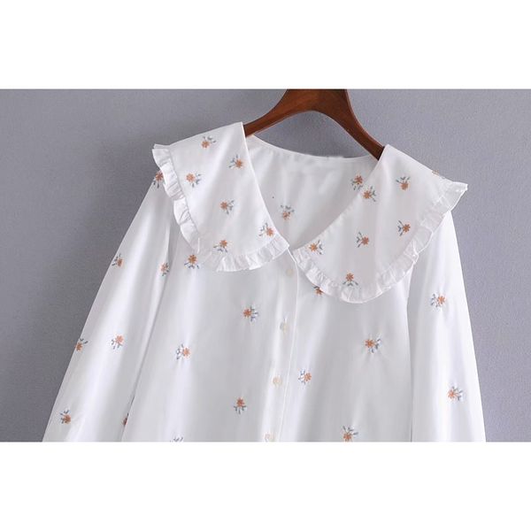 new es 2021 sweet floral embroidered blouses peter pan collar vintage female long sleeve shirts gj9n, White
new es 2021 sweet floral embroidered blouses peter pan collar vintage female long sleeve shirts gj9n, White