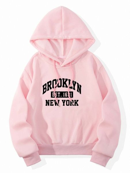 letter graphic drawstring thermal hoodie y2il#, White;black