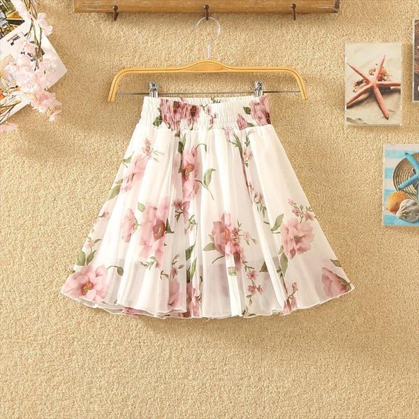 three layer printed pleated chiffon womens skirts elastic waist summer a line for women mujer faldas saias mulher, Black
three layer printed pleated chiffon womens skirts elastic waist summer a line for women mujer faldas saias mulher, Black