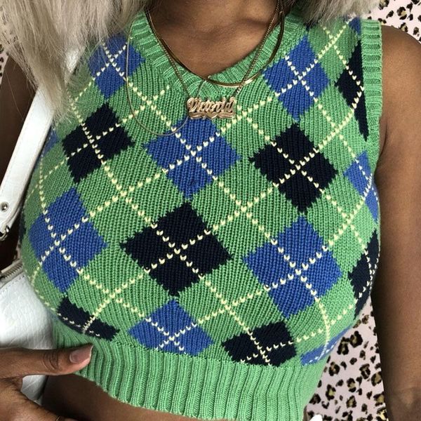 women's vests vintage argyle plaid y2k knitted sweater vest fashion basic pullover v neck sleeveless autumn sweaters for women, Black;white
women's vests vintage argyle plaid y2k knitted sweater vest fashion basic pullover v neck sleeveless autumn sweaters for women, Black;white