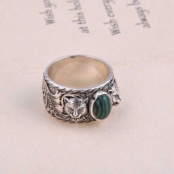 s925 pure silver ring with nature malachite and leopard head design for women and man wedding jewelry gift ps3415
s925 pure silver ring with nature malachite and leopard head design for women and man wedding jewelry gift ps3415