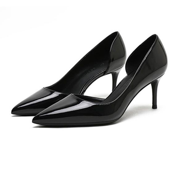 dress shoes 2021 luxury red high heels women pointed toe stilettos 6cm patent leather professional large size ladies pumps quality, Black
dress shoes 2021 luxury red high heels women pointed toe stilettos 6cm patent leather professional large size ladies pumps quality, Black