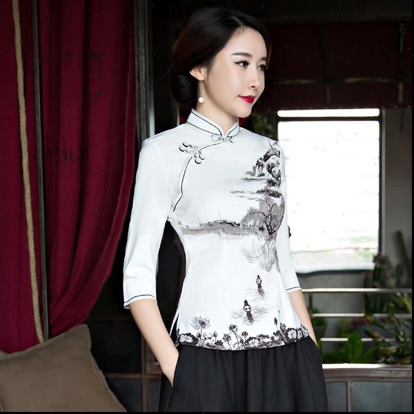 fashion chinese style shirt womens mandarin collar blouse lady clothing cheongsam summer short qipao dress size s xxxl, White
fashion chinese style shirt womens mandarin collar blouse lady clothing cheongsam summer short qipao dress size s xxxl, White