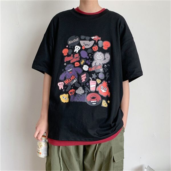 2021 new short-sleeved t-shirt men's trend camouflage korean student loose bottoming shirt half sleeve 3rsp, White;black
2021 new short-sleeved t-shirt men's trend camouflage korean student loose bottoming shirt half sleeve 3rsp, White;black