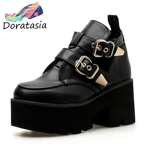 dress shoes doratasia ins women solid buckle platform high heel cool fashion punk gothic sandals, Black
dress shoes doratasia ins women solid buckle platform high heel cool fashion punk gothic sandals, Black