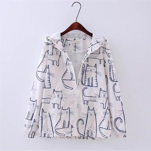 women's jackets 4239 women hooded jacket summer college style cat cartoons print loose all-match student zipper sun protection coat ko, Black;brown
women's jackets 4239 women hooded jacket summer college style cat cartoons print loose all-match student zipper sun protection coat ko, Black;brown