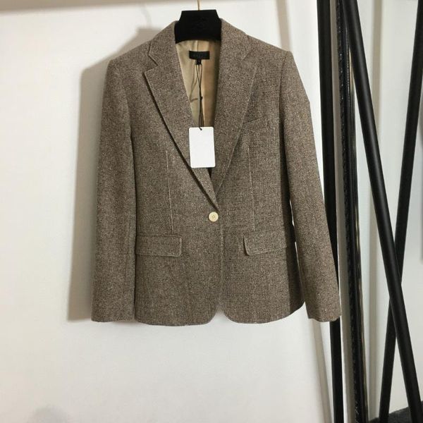 women's suits & blazers luxury winter and autumn simple single-row one-button slim-fit woolen blazer, White;black
women's suits & blazers luxury winter and autumn simple single-row one-button slim-fit woolen blazer, White;black