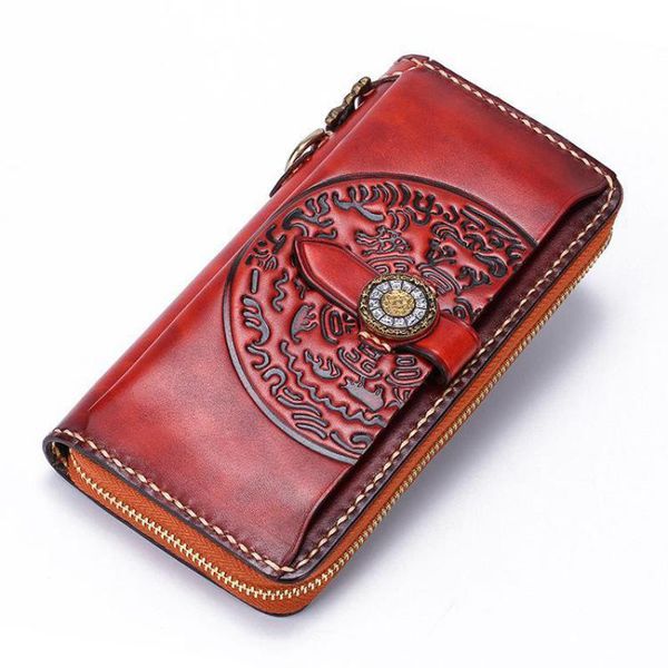 yourseason handmade genuine leather carving female and men long wallet retro cowhide women phone purse 2021 national style, Red;black
yourseason handmade genuine leather carving female and men long wallet retro cowhide women phone purse 2021 national style, Red;black