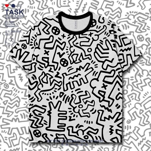 men's t-shirts graffiti hiphop street culture artist color tuya rap urban art mens t shirt tees gyms summer clothes, White;black
men's t-shirts graffiti hiphop street culture artist color tuya rap urban art mens t shirt tees gyms summer clothes, White;black