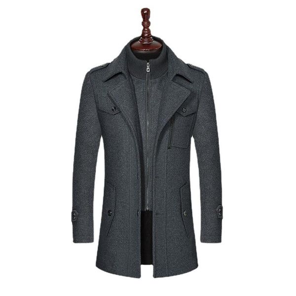men's wool & blends 2021winter mens double collar thick jacket single breasted trench coat men, Black
men's wool & blends 2021winter mens double collar thick jacket single breasted trench coat men, Black