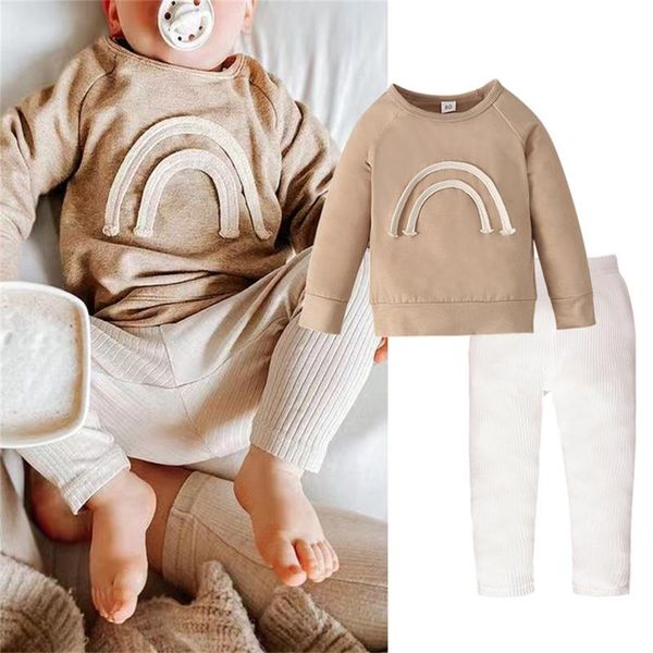 clothing sets fashion toddler baby girls boys rainbow t-shirt +ribbed pants kids outfitsautumn children's clothes 1 2 3 4 years, White
clothing sets fashion toddler baby girls boys rainbow t-shirt +ribbed pants kids outfitsautumn children's clothes 1 2 3 4 years, White