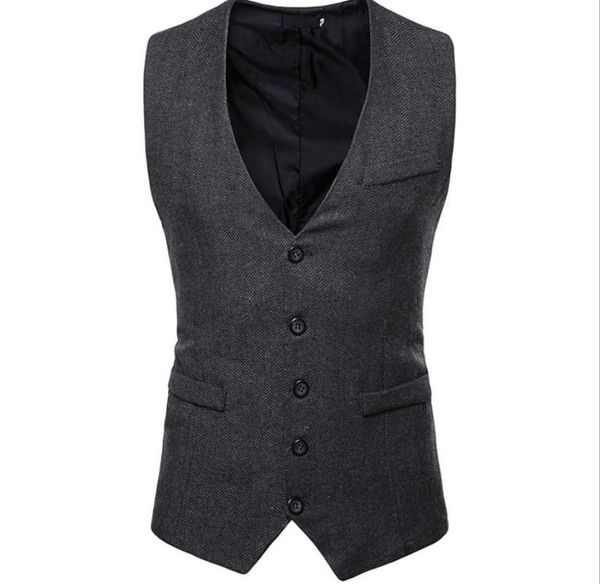 men's vests herringbone tweed mens waistcoat formal business slim fit for men retro british style gentleman suit vest gilet j3304, Black;white
men's vests herringbone tweed mens waistcoat formal business slim fit for men retro british style gentleman suit vest gilet j3304, Black;white