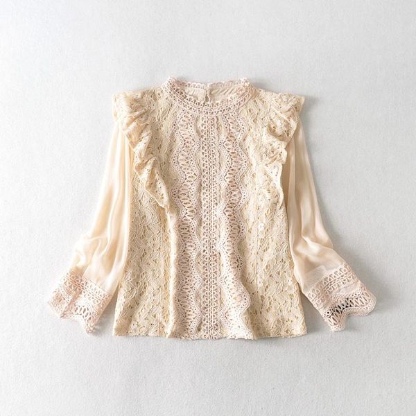 women's blouses & shirts 2021 women japanese style sweet lace crochet patchwork chiffon blouse ruffles roupas chic femininas ls6503, White
women's blouses & shirts 2021 women japanese style sweet lace crochet patchwork chiffon blouse ruffles roupas chic femininas ls6503, White