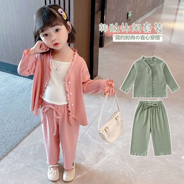 children's 2021 long spring and sleeve autumn pit wool baby loose cardigan sling three piece set, White
children's 2021 long spring and sleeve autumn pit wool baby loose cardigan sling three piece set, White
