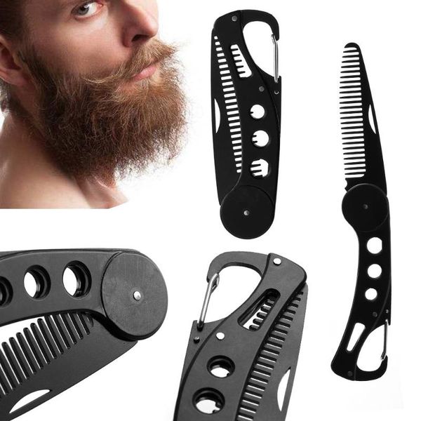 hair brushes stainless steel beard comb foldable mustaches men beauty brush anti static hairdressing styling, Silver
hair brushes stainless steel beard comb foldable mustaches men beauty brush anti static hairdressing styling, Silver