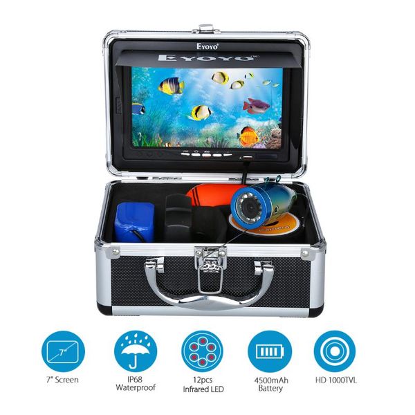 fish finder eyoyo ef07b 15/30m fishing cam underwater video camera 7" color monitor 1000tvl 12pc infrared
fish finder eyoyo ef07b 15/30m fishing cam underwater video camera 7" color monitor 1000tvl 12pc infrared