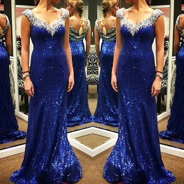 vinatge mermaid sequined prom party dresses sleeveless v neck dress major beaded vestidos de festa evening occasion gowns, Black
vinatge mermaid sequined prom party dresses sleeveless v neck dress major beaded vestidos de festa evening occasion gowns, Black