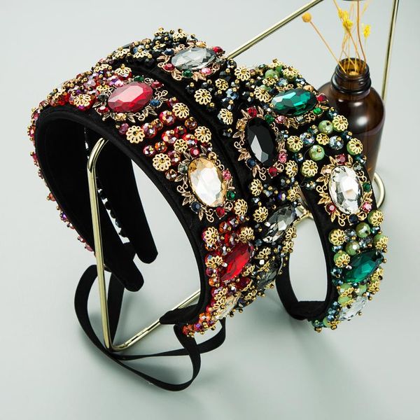 gorgeous baroque multi color crystal headband for woman elegant sparkly rhinestone padded hairband female party hair accessories, Golden;silver
gorgeous baroque multi color crystal headband for woman elegant sparkly rhinestone padded hairband female party hair accessories, Golden;silver