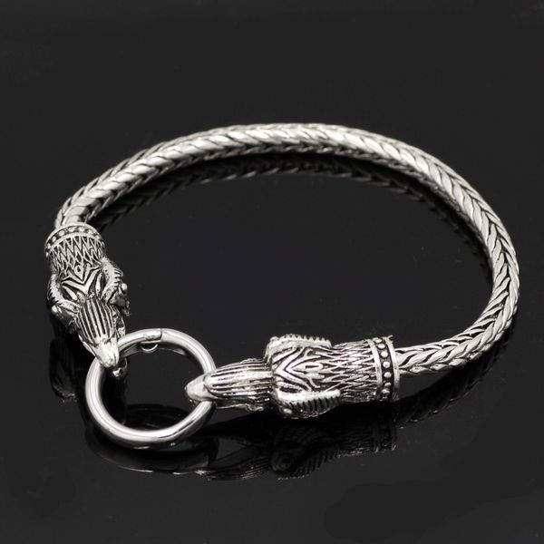 popular new nordic viking bracelet crow head round fox chain bracelet, Silver
popular new nordic viking bracelet crow head round fox chain bracelet, Silver