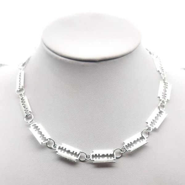 chokers small stainless steel blade choker necklace women hip-hop gothic combinations fashion punk style, Golden;silver
chokers small stainless steel blade choker necklace women hip-hop gothic combinations fashion punk style, Golden;silver