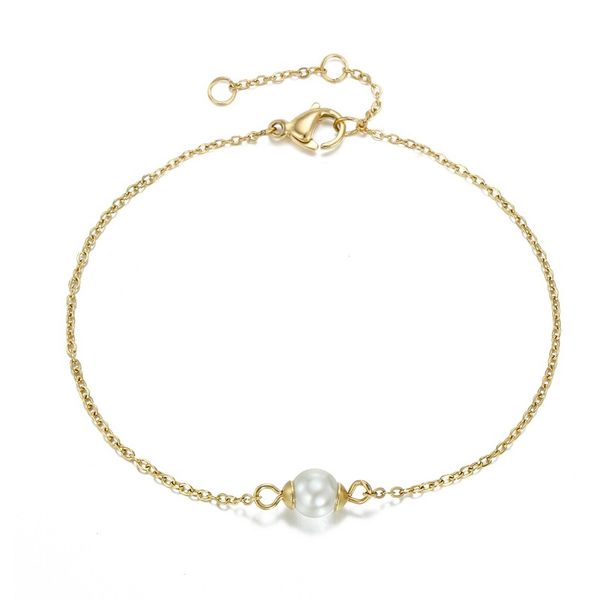 316l stainless steel 5mm white beads bracelet gold plated imitation pearl link chain bracelet, Black
316l stainless steel 5mm white beads bracelet gold plated imitation pearl link chain bracelet, Black