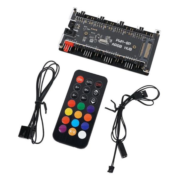 controllers pwm fan argb led hub remote control splitter 5v 3 pin cooler aura safety adapter for rgb strip 4pins
controllers pwm fan argb led hub remote control splitter 5v 3 pin cooler aura safety adapter for rgb strip 4pins