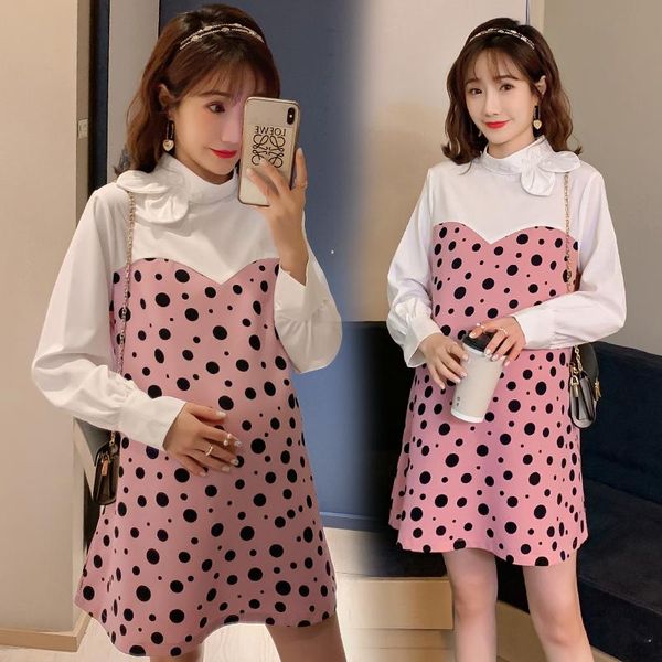 maternity dresses 8832# clothes spring autumn long sleeve polka dot loose stylish dress for pregnant women mom, White
maternity dresses 8832# clothes spring autumn long sleeve polka dot loose stylish dress for pregnant women mom, White
