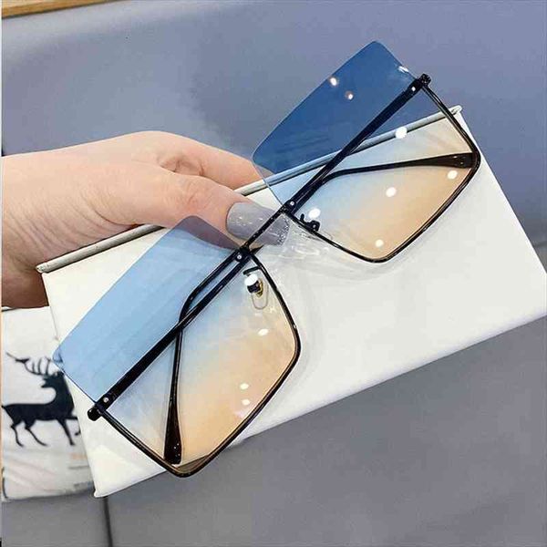 fashion half frame square sunglasses for women vintage alloy oversize gradient blue yellow sun glasses female elegant shades, White;black
fashion half frame square sunglasses for women vintage alloy oversize gradient blue yellow sun glasses female elegant shades, White;black