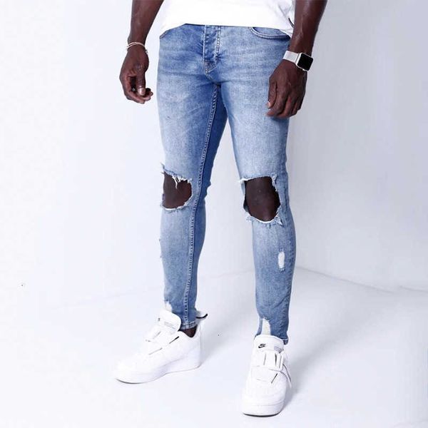 men's jeans casual mid waist pencil pants clothes mens fashion knee hole natural color kdq5, Blue
men's jeans casual mid waist pencil pants clothes mens fashion knee hole natural color kdq5, Blue
