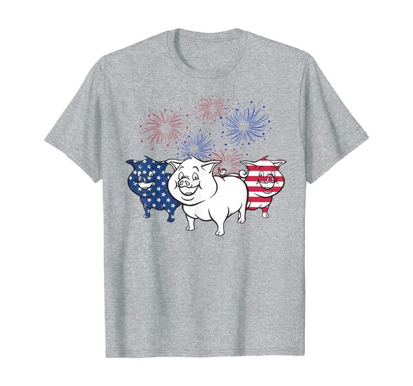 american independence day pig farmer firework t shirt, White;black 
american independence day pig farmer firework t shirt, White;black