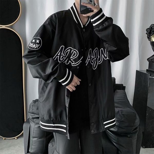 net red ins korean loose jacket men's fashion brand student windbreaker hic versatile leisure, Black;brown