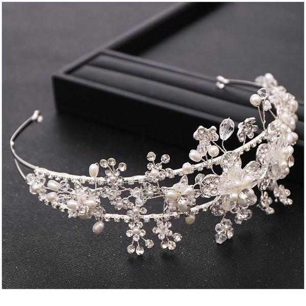 bride hair accessories silver color flower headdress rhinestone crystal pearl crown wedding tiara princess headband j qyljqw
bride hair accessories silver color flower headdress rhinestone crystal pearl crown wedding tiara princess headband j qyljqw