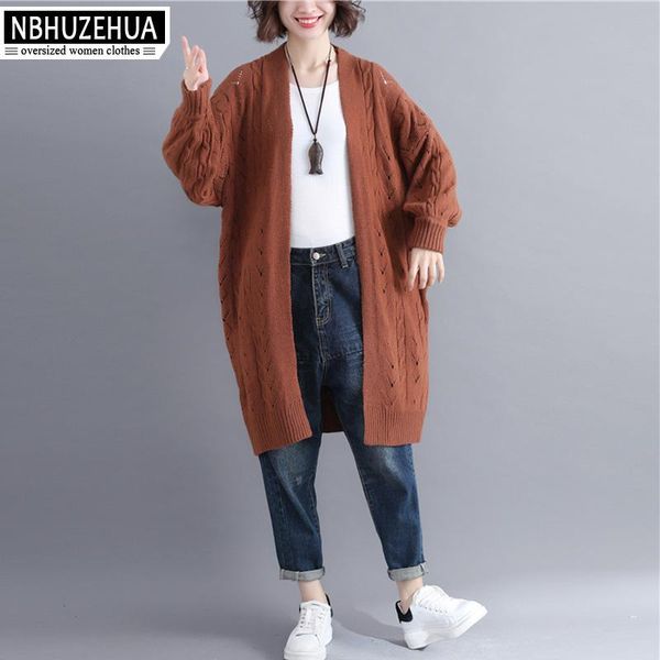 women's sweaters nbhuzehua f55 autumn winter women cardigan coat knit hollow solid long sweater for plus size female 4xl 5xl, White;black
women's sweaters nbhuzehua f55 autumn winter women cardigan coat knit hollow solid long sweater for plus size female 4xl 5xl, White;black