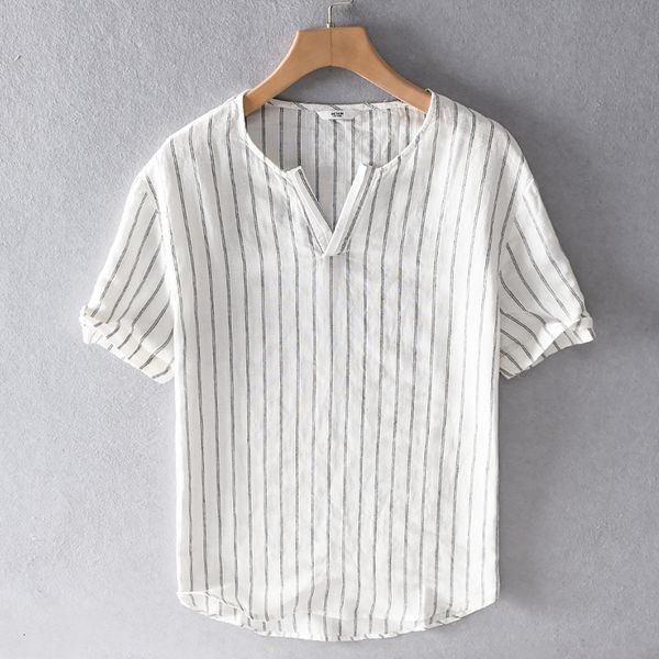2021 new v-neck 100% linen cool and breathable summer shirt brand white t-shirt for men casual fashion t shirts male camiseta vzz7, White;black
2021 new v-neck 100% linen cool and breathable summer shirt brand white t-shirt for men casual fashion t shirts male camiseta vzz7, White;black