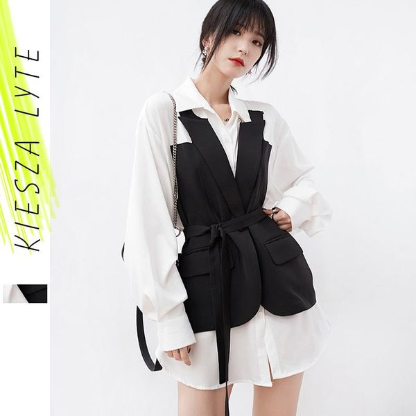 casual dresses fake two piece shirt dress 2021 spring autumn vintage lace up waist patchwork mini high street vestido de mujer, Black;gray
casual dresses fake two piece shirt dress 2021 spring autumn vintage lace up waist patchwork mini high street vestido de mujer, Black;gray
