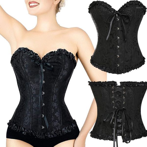 bustiers & corsets women lace up corset bustier boned waist trainer body shaping slimming clothing plus size underwear shapewear, Black;white
bustiers & corsets women lace up corset bustier boned waist trainer body shaping slimming clothing plus size underwear shapewear, Black;white